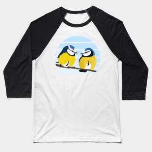 jz.birds Blue tit Bird Animal Art Baseball T-Shirt